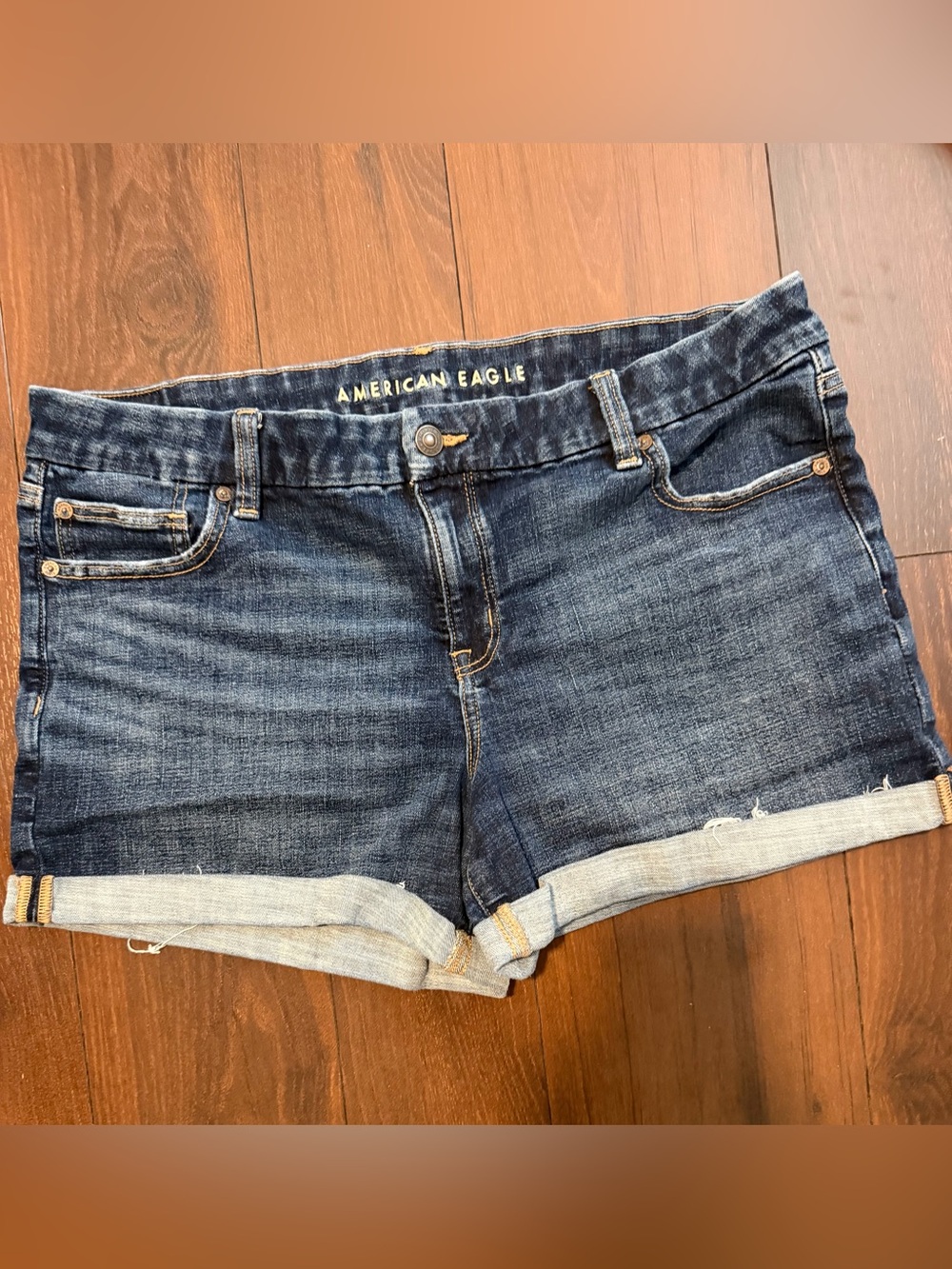 American Eagle 16 curvy midi women denim jean shorts